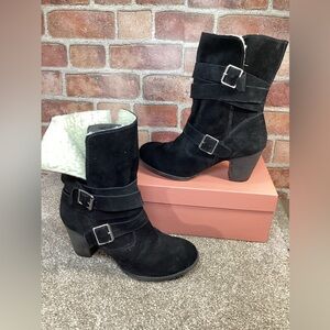 Nine West Heartny women black heeled ankle boots size 8.5